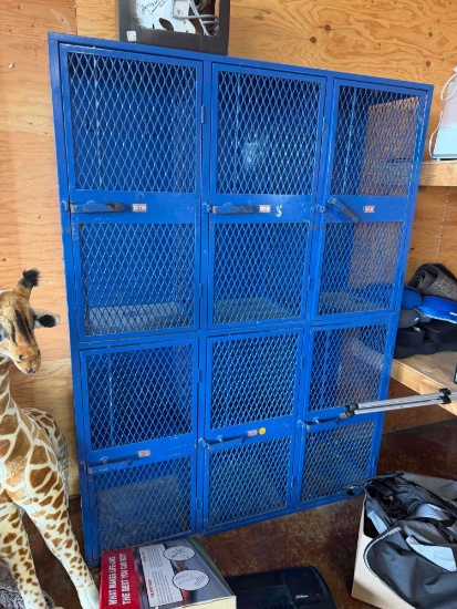 6 compartment locker, 54''W x 16''D x 73''H