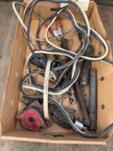 ASSORTMENT inc JUMPER CABLES, MAGNETIC SQUARE, BATTERY CARRIER