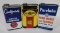 Gulf, Pennzoil, and Pure Flat Outboard Cans