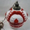 Red Crown Swag Lamp Globe