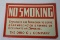 Ohio Oil Co No Smoking Tin Sign