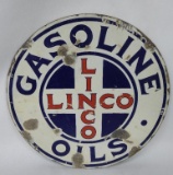 Linco Gasoline Oil Porcelain Sign