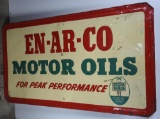Enarco Motor Oil Embossed Tin Sign