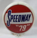 Speedway 79 Red Background Gas Globe