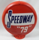 Speedway 79 Red Background Single Lens Globe