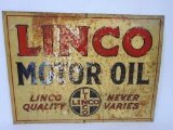 Linco Motor Oil Tin Tacker Sign
