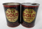 Old Gold Metal Quart Cans