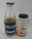 Penn-Guinn and Wake Up Oil Bottles