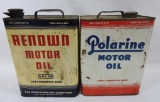 Renown and Polarine Two Gallon Cans
