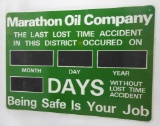 Marathon Oil Company Safety Sign