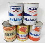 Mobil Oil Metal Quart Cans