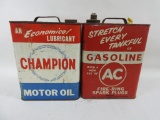 Champion and AC Two Gallon Cans