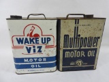 Wake Up and Multipower Two Gallon Cans