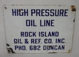 Rock Island Oil Line Sign