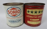 Sohio and Five Star Ten Pound Grease Cans