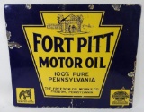 Fort Pitt Motor Oil Porcelain Sign