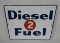 (Gulf) Diesel Fuel 2 Porcelain Pump Plate