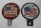 Pair of American Flag License Plate Toppers