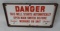 Sinclair Danger Porcelain Sign