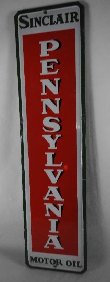 Sinclair Pennsylvania Vertical Porcelain Sign