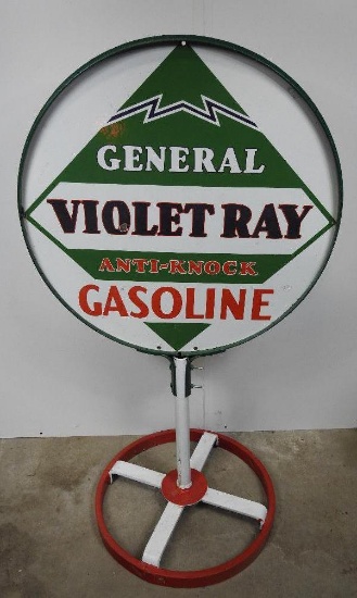 General Violet Ray Gasoline Curb Sign