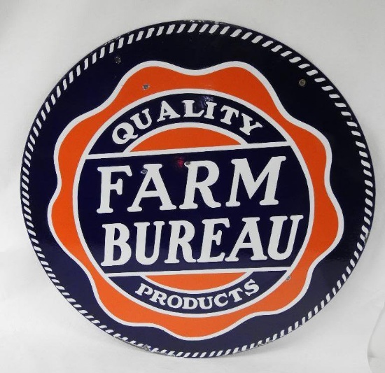 Quality Farm Bureau 30" Porcelain Sign