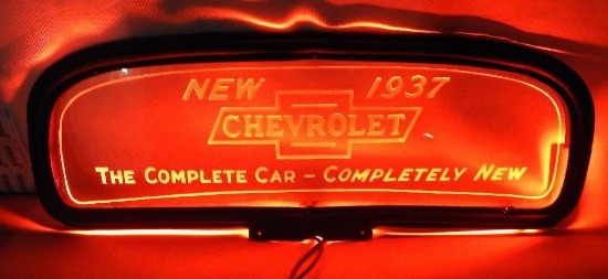 Chevrolet Window Display Glass and Neon Sign