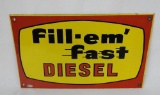 Fill-Em Fast Diesel Porcelain Pump Plate