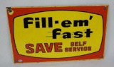 Fill-Em Fast Save Self Service Porcelain Pump Plate
