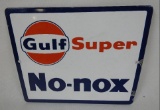 Gulf Super No-Nox Porcelain Pump Plate