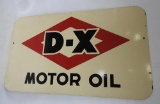 D-X Motor Oil Porcelain Sign