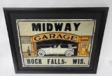 Midway Garage Tin Tacker Sign
