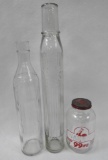 Three Glass Oil Bottles