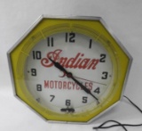 Indian Motorcycle Neon Clock
