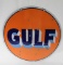 Gulf Porcelain Curb Sign