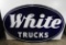 White Trucks Large Porcelain Sign