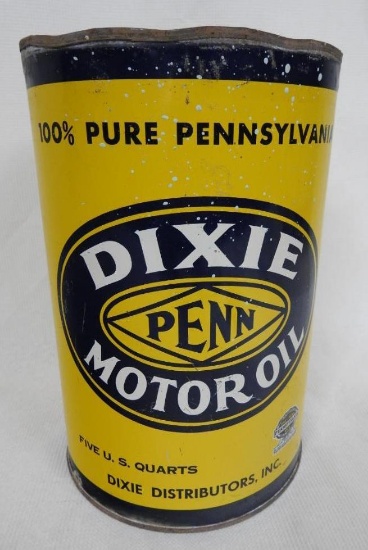Dixie Penn Motor Oil Five Quart Can