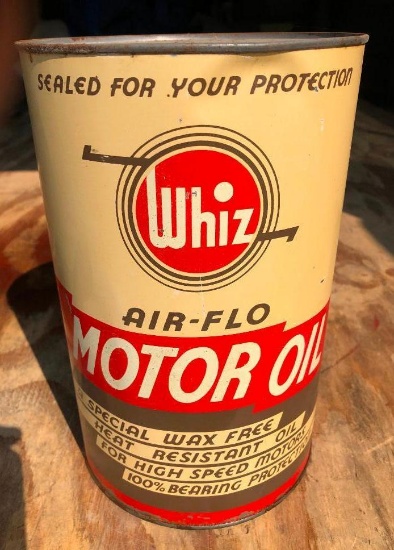 Whiz Motor Oil Five Quart Can
