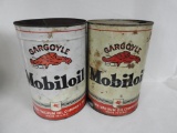Mobiloil Gargoyle Five Quart Cans