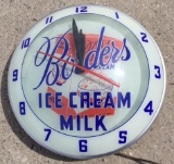 Borders Ice Cream and Milk Double Bubble Clock