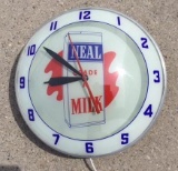 Neal Grade A Milk Double Bubble Clock