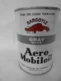 Aero Mobiloil Gray Band Quart Oil Can