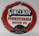 Sinclair Pennsylvania Motor Oil Porcelain Sign