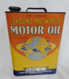 Around the World Motor Oil Two Gallon Can