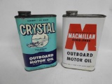 Crystal and Macmillan Flat Outboard Quart Cans
