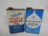 Temple and Scott Flat Outboard Quart Cans