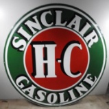 Sinclair H-C Gasoline 6' Porcelain Station Sign