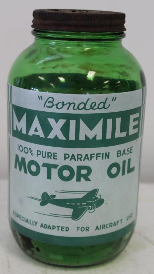 Maximile One Quart Oil Bottle War Time - Detroit
