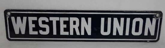 Western Union Porcelain Sign