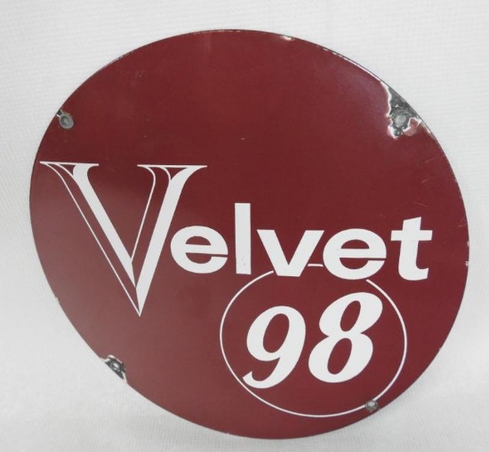 Velvet 98 Pump Plate Sign